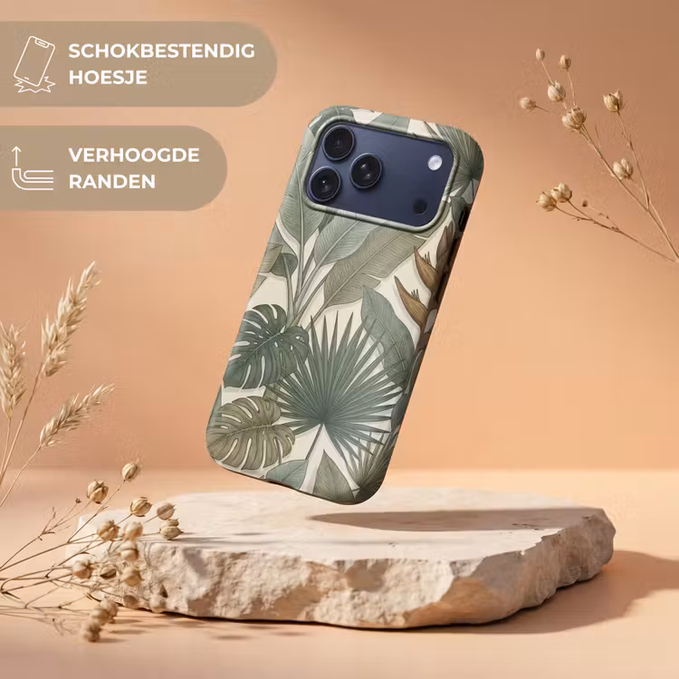 Telefoonhoesje Toughcase - Planten - Tropisch - Natuur - Illustratie - Groen — 5