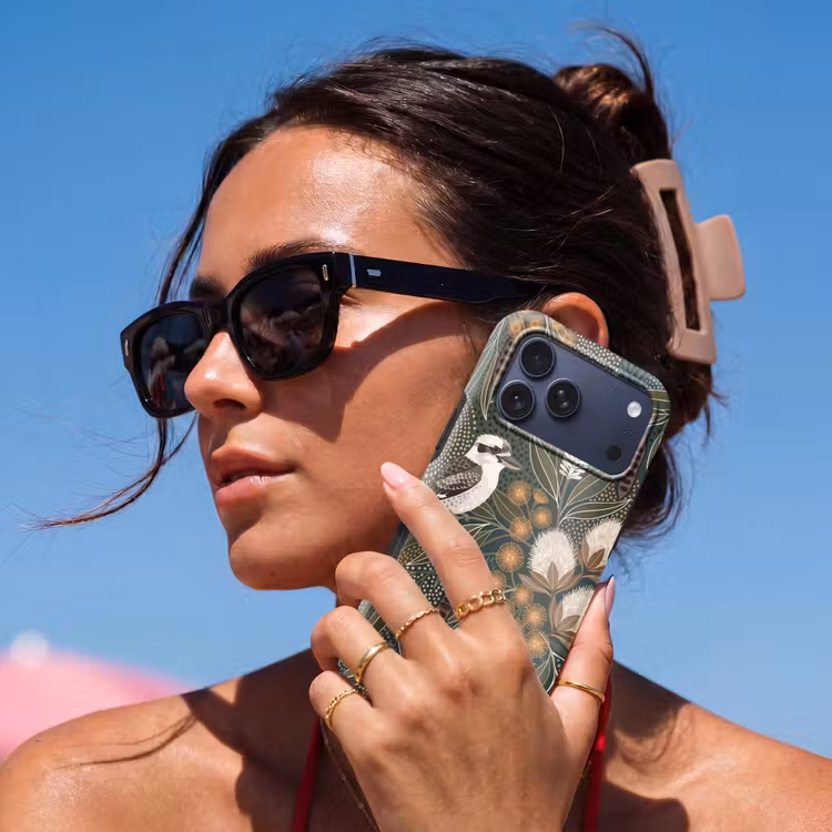 Telefoonhoesje Toughcase - Vogel - Bladeren - Natuur - Illustratie - Groen — 6