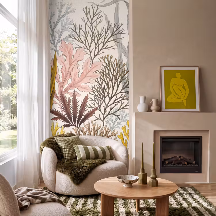 Behang - Natuur - Onderwater - Botanisch - Vintage - Kleurrijk — 1