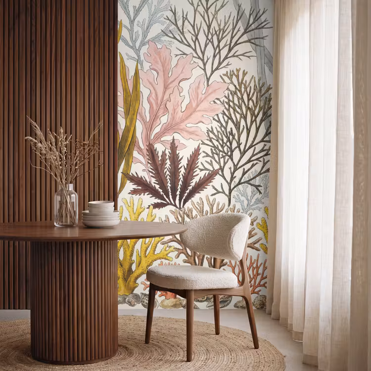 Behang - Natuur - Onderwater - Botanisch - Vintage - Kleurrijk — 4