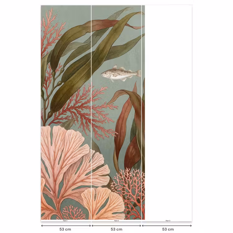 Behang - Onderwater - Planten - Vis - Vintage - Groen — 6