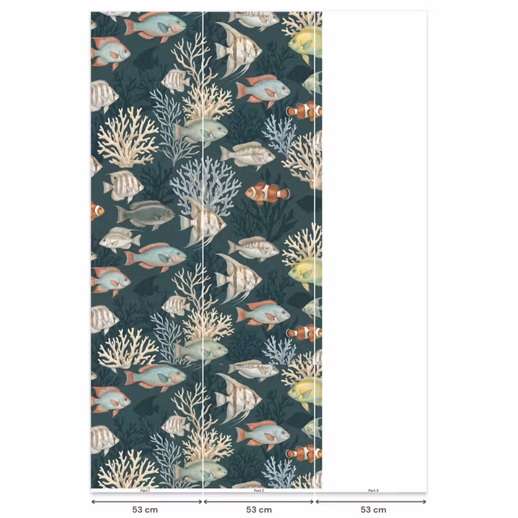 Behang - Vis - Koraal - Onderwater - Illustratie — 6