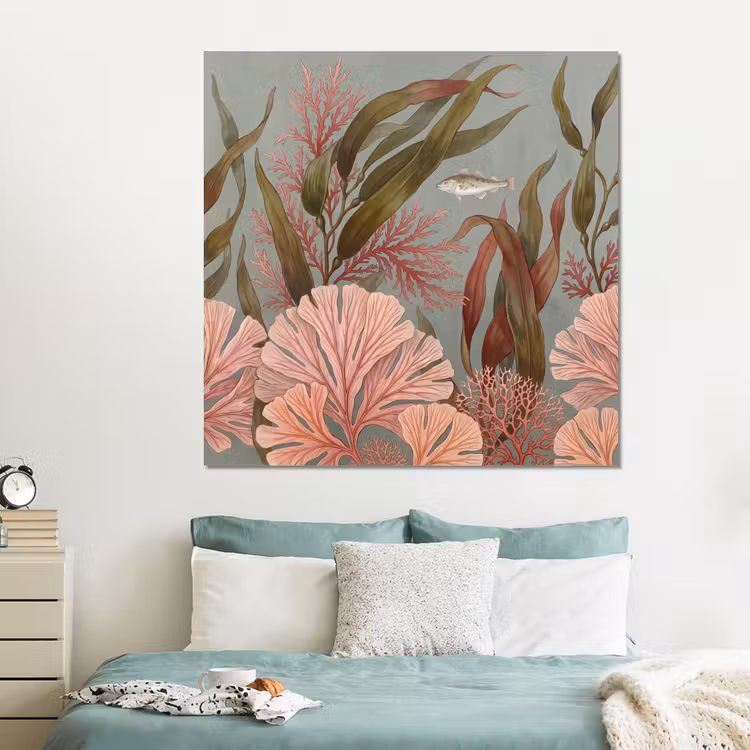 Forex - Onderwater - Planten - Vis - Vintage - Groen — 2