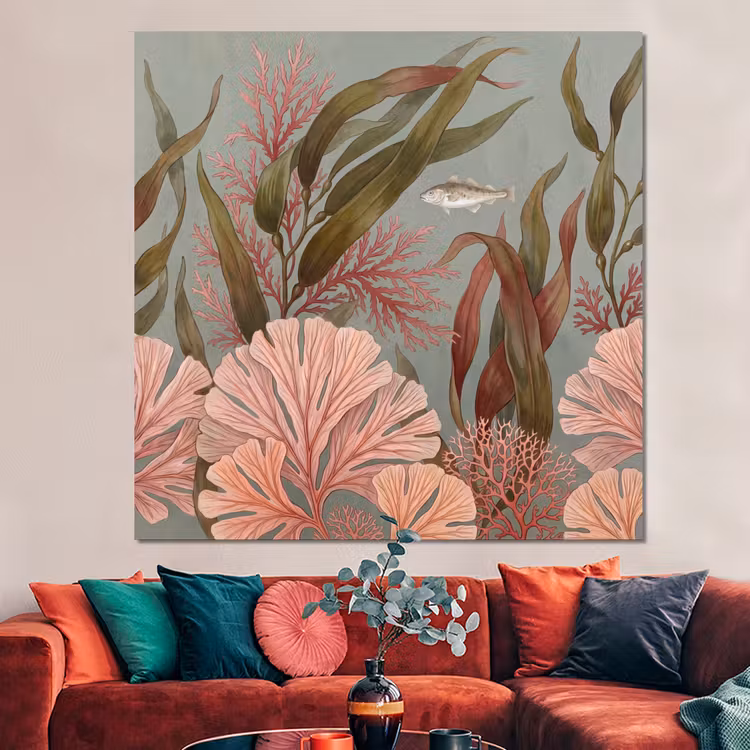 Forex - Onderwater - Planten - Vis - Vintage - Groen — 3