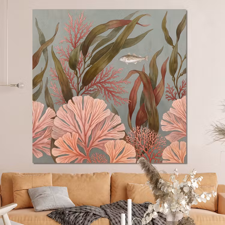 Forex - Onderwater - Planten - Vis - Vintage - Groen — 4
