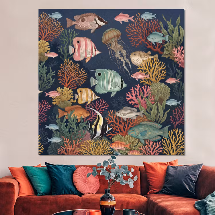 Forex - Onderwaterwereld - Vissen - Koraal - Illustratie - Kleurrijk — 3
