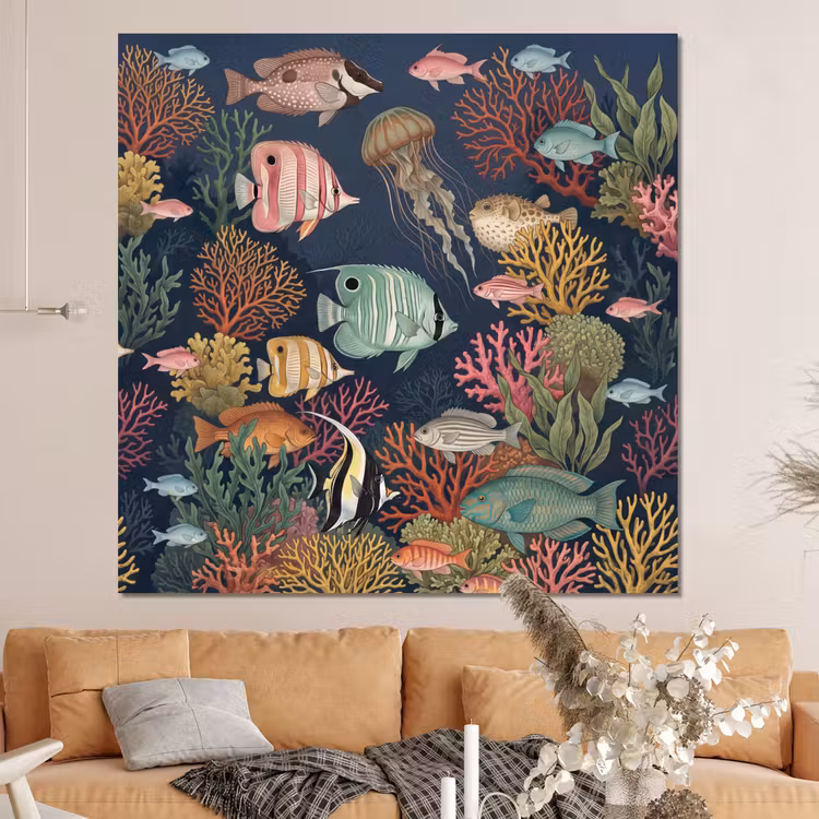 Forex - Onderwaterwereld - Vissen - Koraal - Illustratie - Kleurrijk — 4