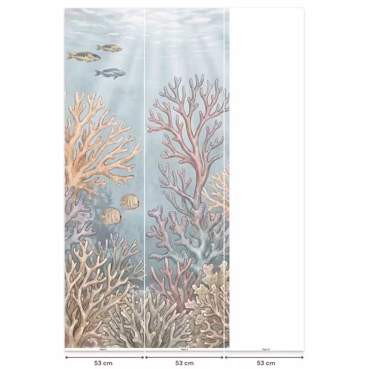Behang - Vis - Koraal - Oceaan - Illustratie - Onderwater — 6