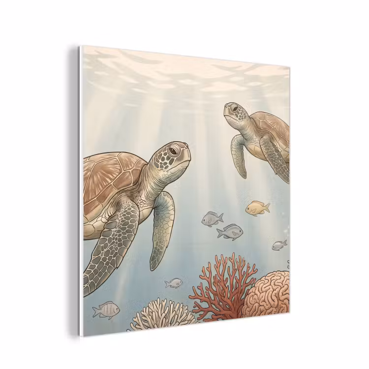 Forex - Schildpad - Onderwater - Natuur - Illustratie — 1