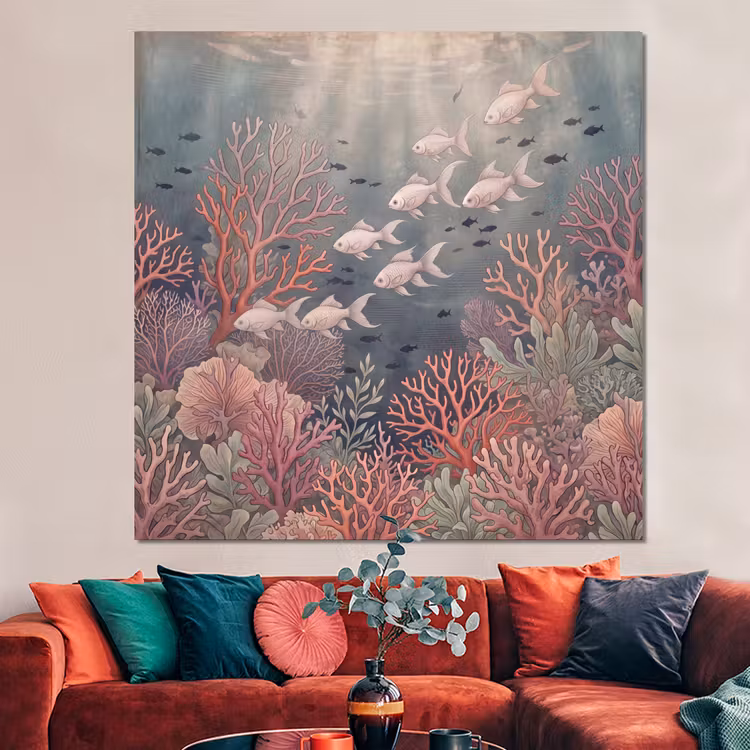 Forex - Vis - Koraal - Onderwater - Illustratie - Vintage — 3