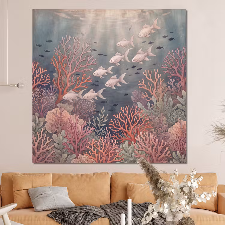 Forex - Vis - Koraal - Onderwater - Illustratie - Vintage — 4