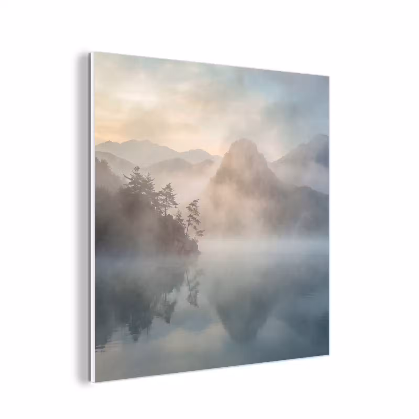 Forex - Landschap - Bergen - Mist - Water - Natuur — 1