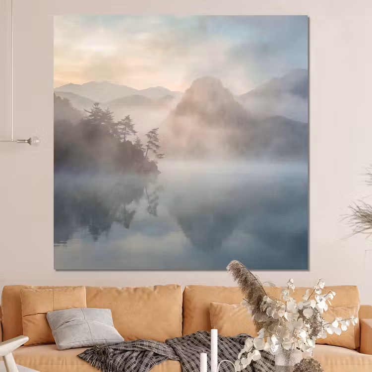 Forex - Landschap - Bergen - Mist - Water - Natuur — 4
