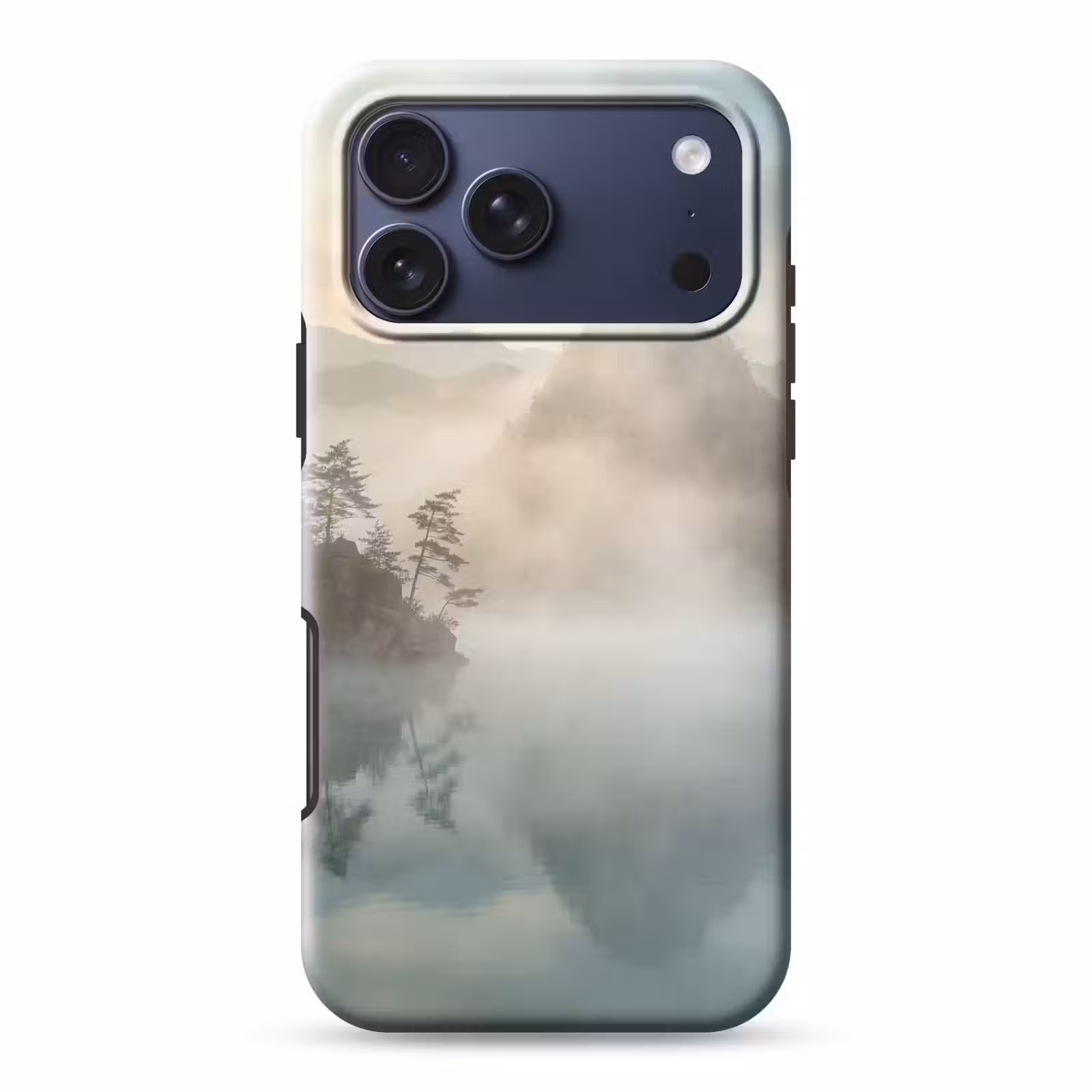 Telefoonhoesje Toughcase - Landschap - Bergen - Mist - Water - Natuur — 1