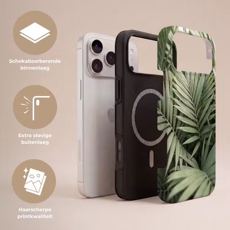 Telefoonhoesje Toughcase - Plant - Palmbladeren - Natuur - Groen — 3