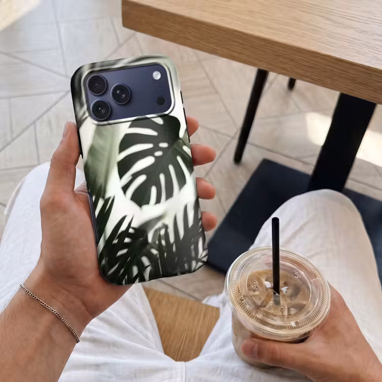 Telefoonhoesje Toughcase - Planten - Bladeren - Natuur - Minimalistisch - Groen — 4