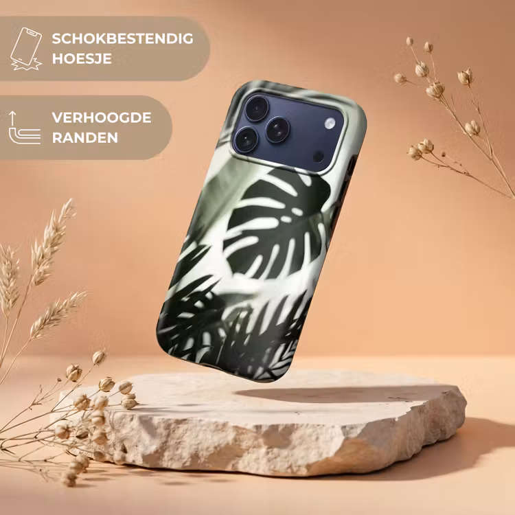 Telefoonhoesje Toughcase - Planten - Bladeren - Natuur - Minimalistisch - Groen — 5