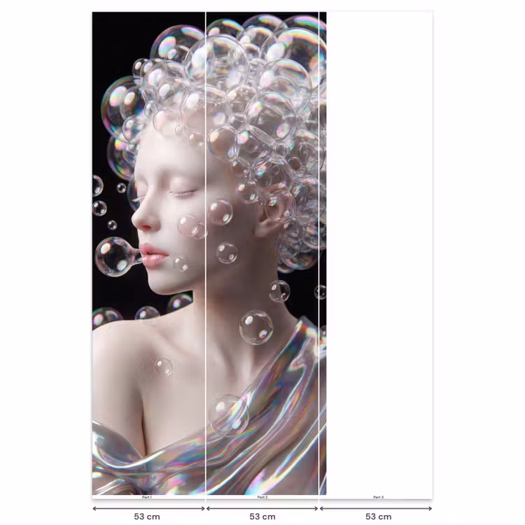 Behang - Vrouw - Bellen - Abstract - Kleurrijk — 6