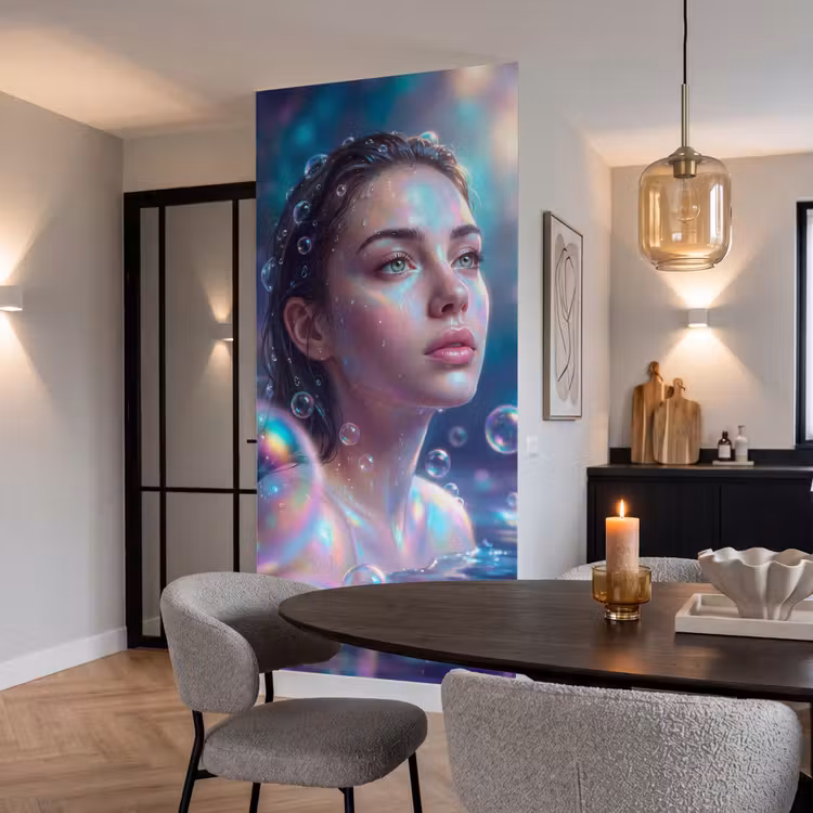Behang - Vrouw - Water - Portret - Kleurrijk - Modern — 5