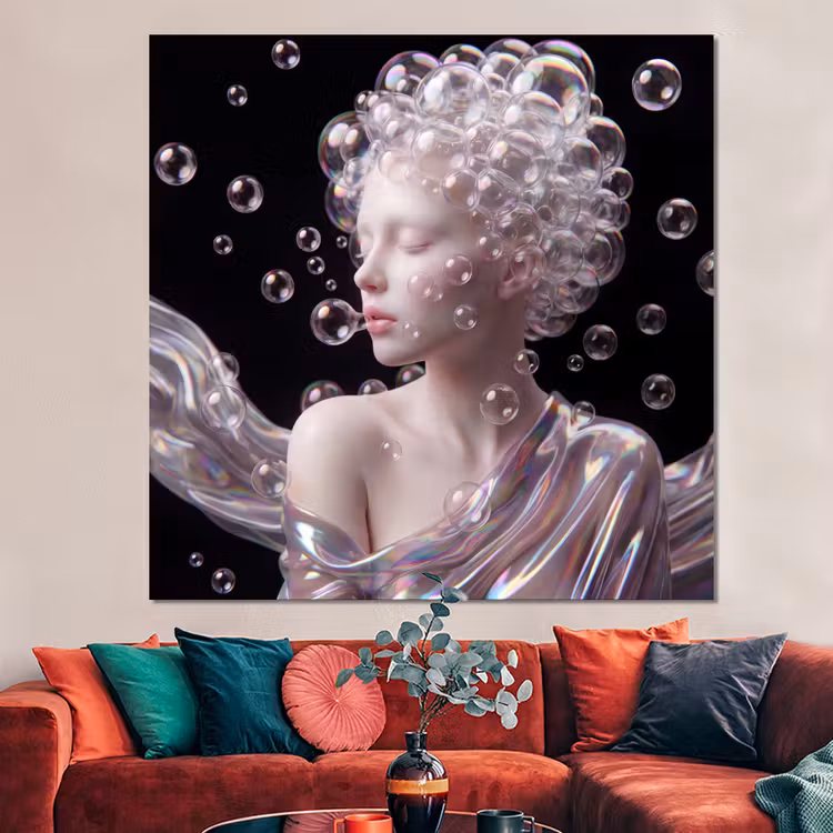 Forex - Vrouw - Bellen - Abstract - Kleurrijk — 3