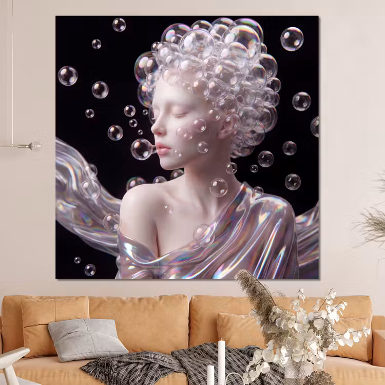Forex - Vrouw - Bellen - Abstract - Kleurrijk — 4