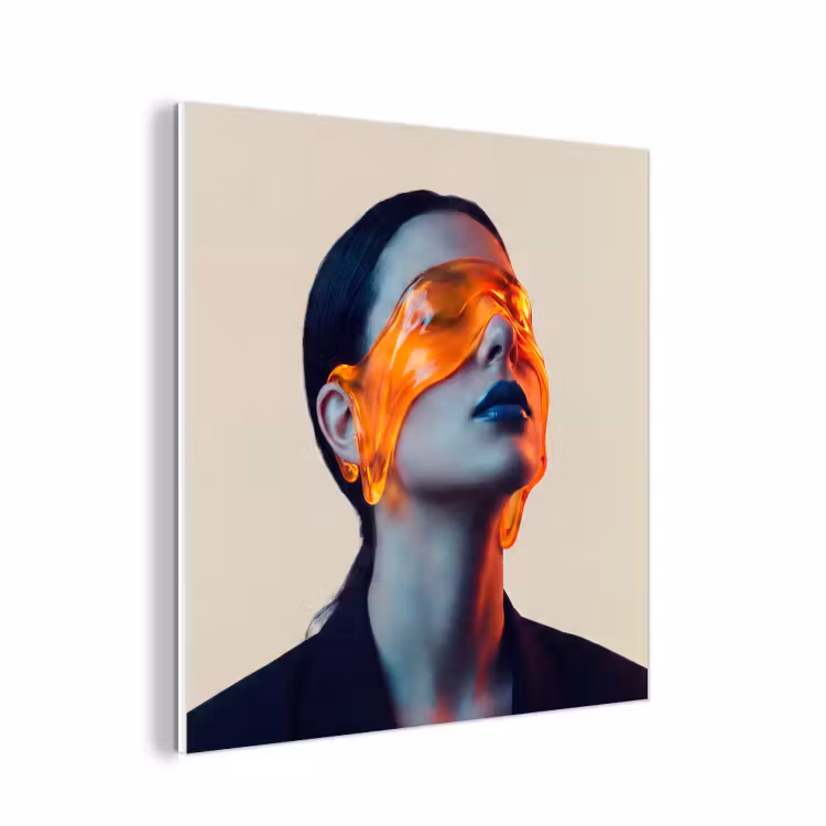 Forex - Vrouw - Oranje - Abstract - Modern - Kleurrijk — 1