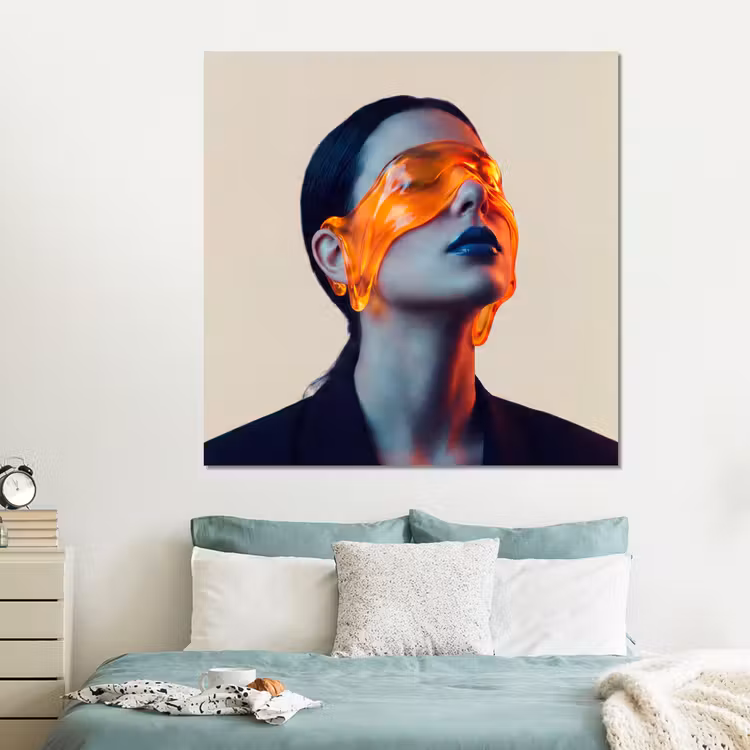 Forex - Vrouw - Oranje - Abstract - Modern - Kleurrijk — 2