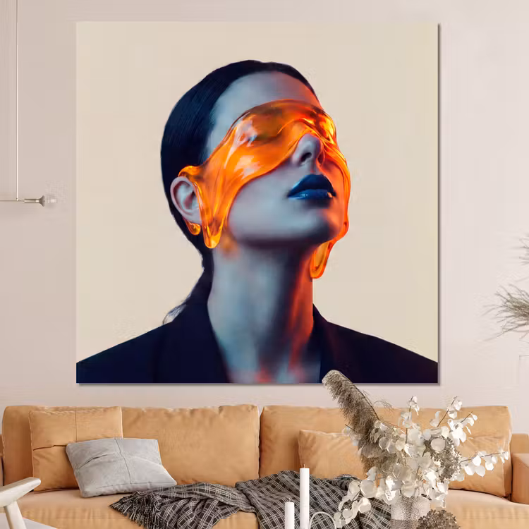 Forex - Vrouw - Oranje - Abstract - Modern - Kleurrijk — 4