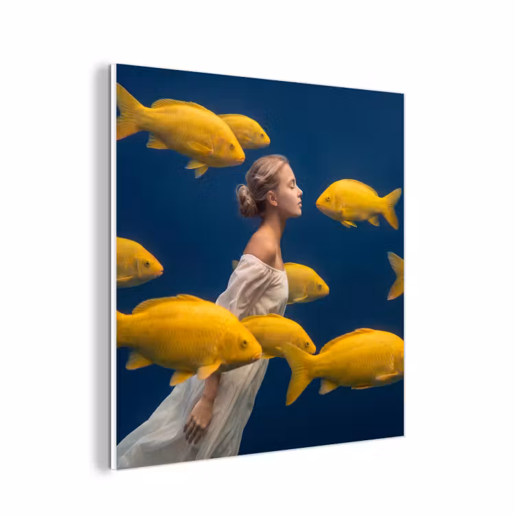 Forex - Vrouw - Vis - Water - Natuur - Geel — 1