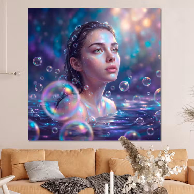 Forex - Vrouw - Water - Portret - Kleurrijk - Modern — 4