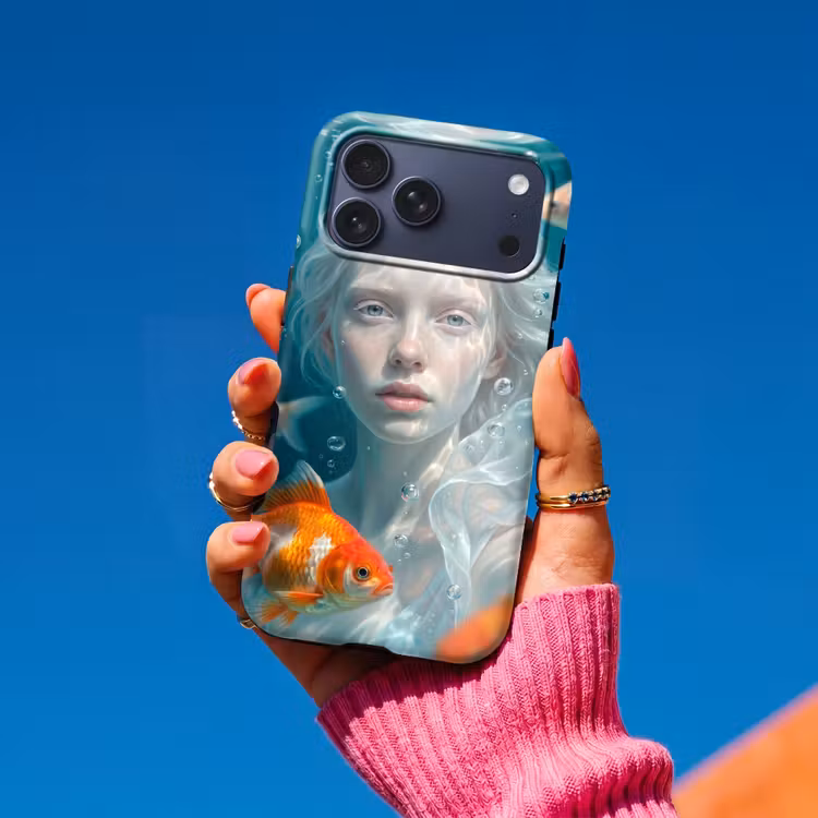 Telefoonhoesje Toughcase - Mens - Onderwater - Vis - Modern - Blauw — 2