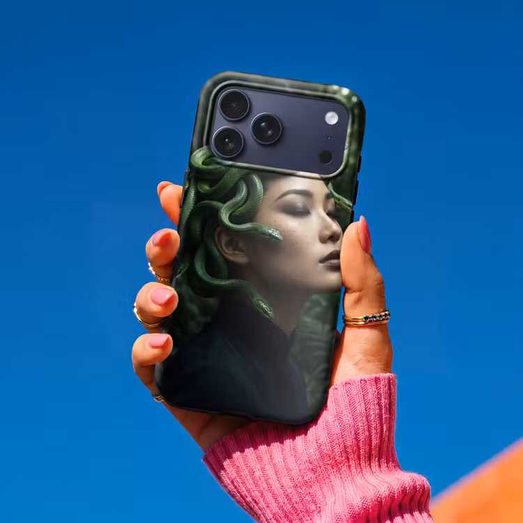 Telefoonhoesje Toughcase - Vrouw - Slang - Natuur - Mystiek - Groen — 2