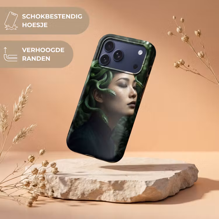 Telefoonhoesje Toughcase - Vrouw - Slang - Natuur - Mystiek - Groen — 5