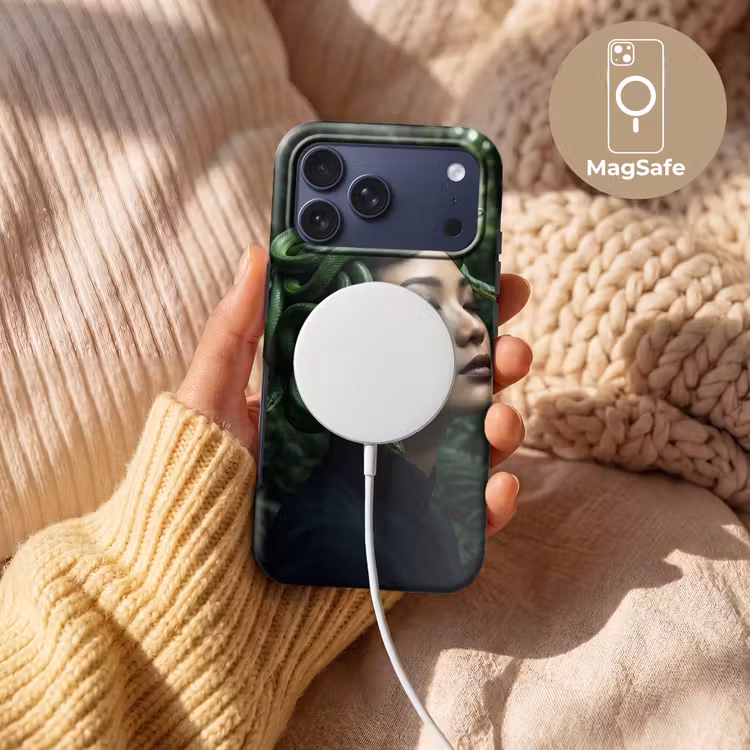 Telefoonhoesje Toughcase - Vrouw - Slang - Natuur - Mystiek - Groen — 8