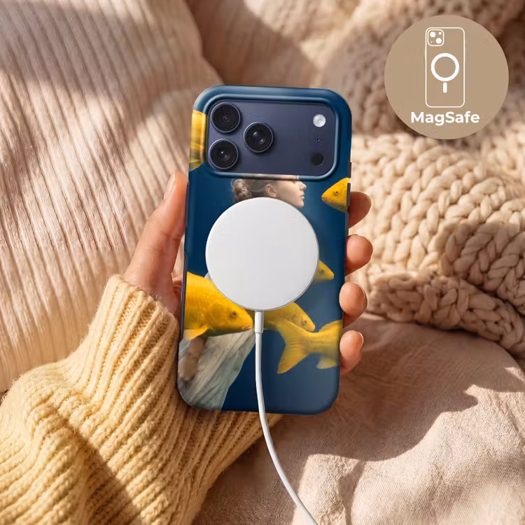 Telefoonhoesje Toughcase - Vrouw - Vis - Water - Natuur - Geel — 8