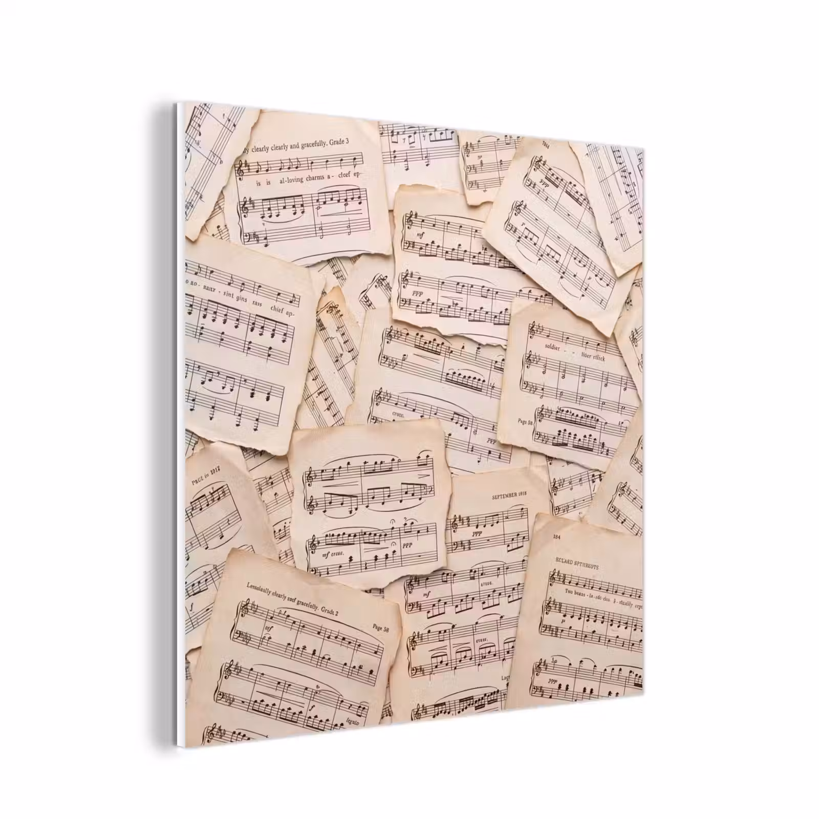 Forex - Bladmuziek - Oud - Noten - Vintage - Beige — 1