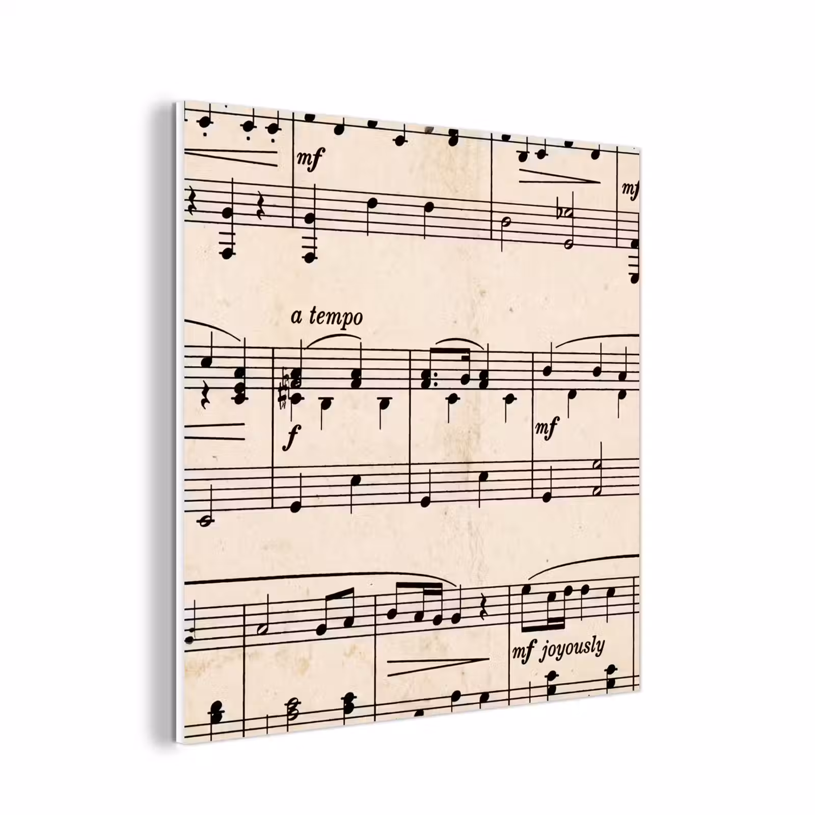 Forex - Muzieknotatie - Notenbalken - Kunst - Klassiek - Beige — 1