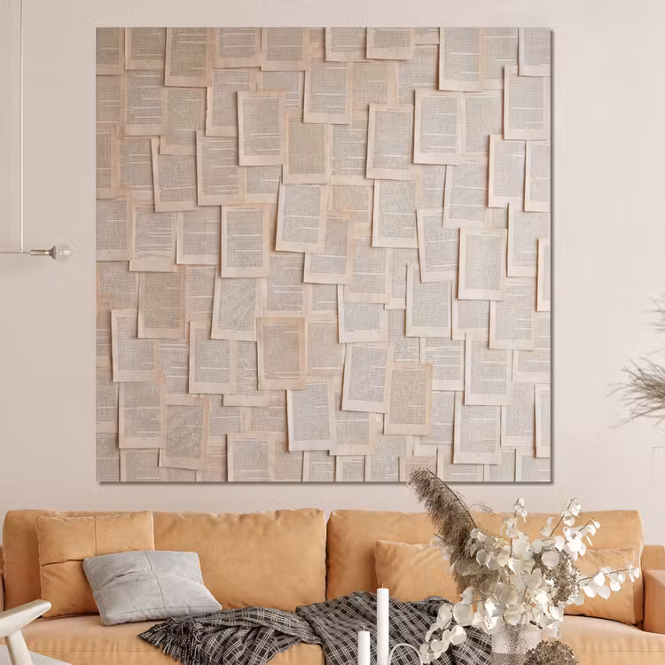 Forex - Boekpagina - Collage - Literatuur - Vintage - Beige — 4