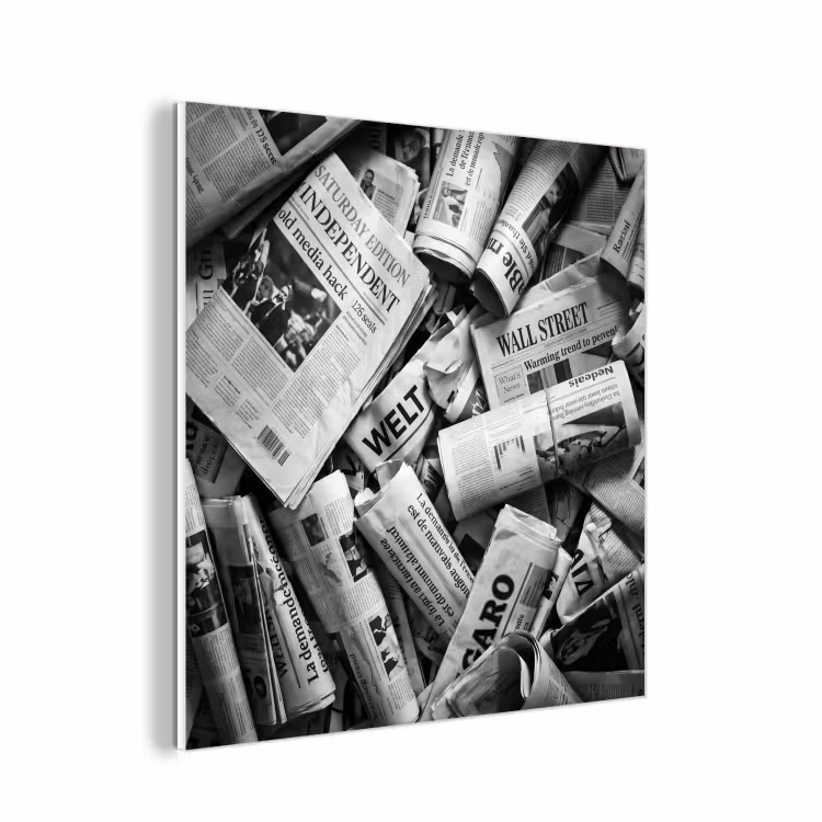 Forex - Krant - Stapel - Nieuws - Zwart-wit — 1