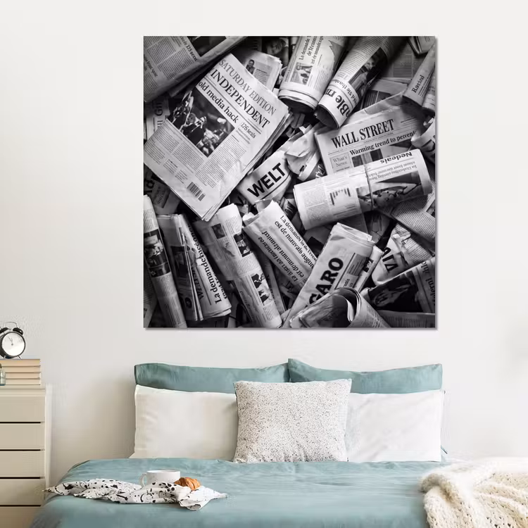 Forex - Krant - Stapel - Nieuws - Zwart-wit — 2