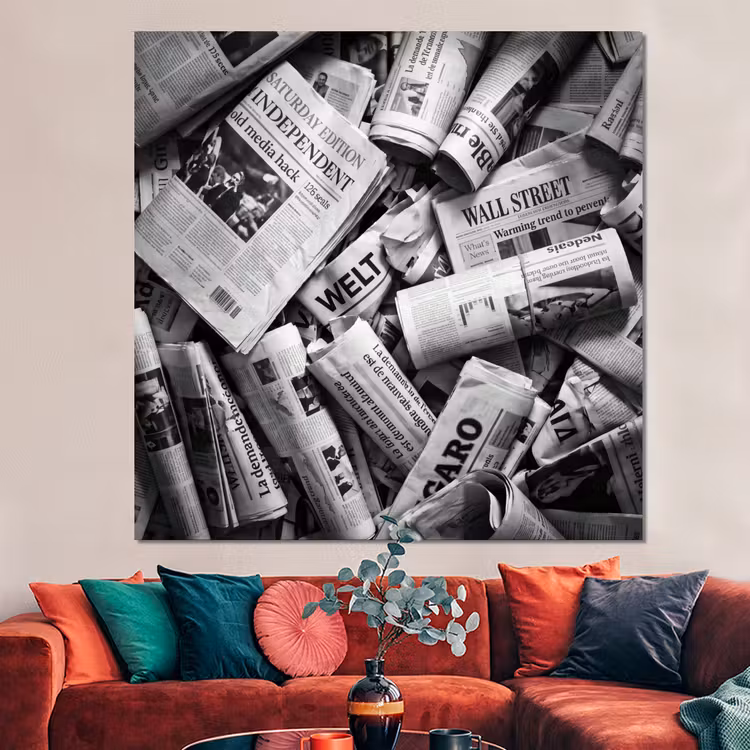 Forex - Krant - Stapel - Nieuws - Zwart-wit — 3
