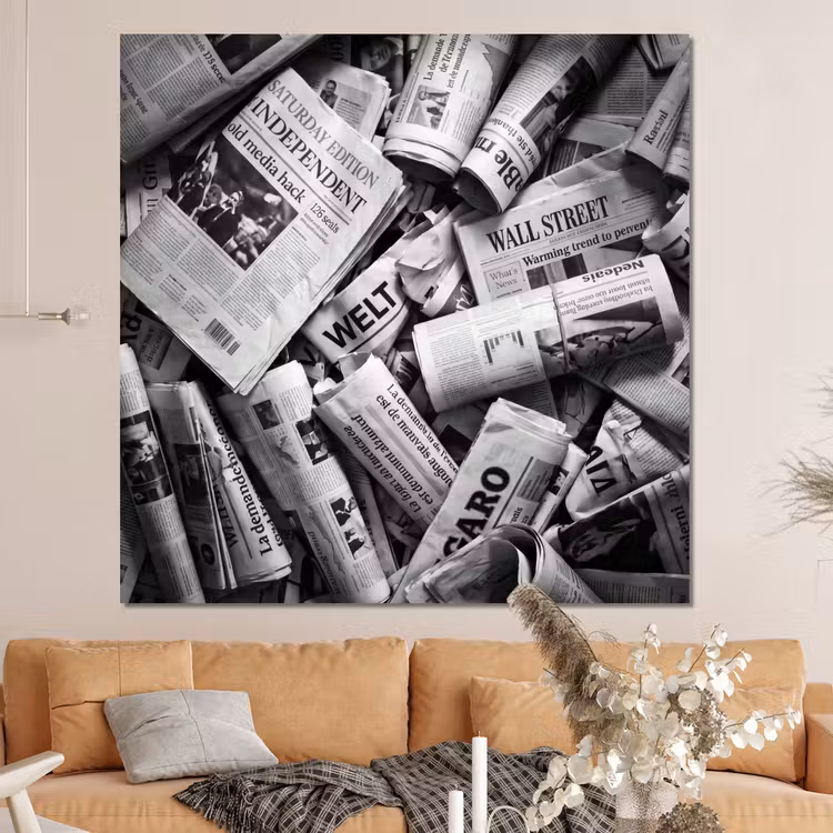 Forex - Krant - Stapel - Nieuws - Zwart-wit — 4