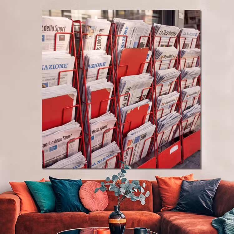 Forex - Kranten - Rek - Stedelijk - Dagelijks leven - Rood — 3