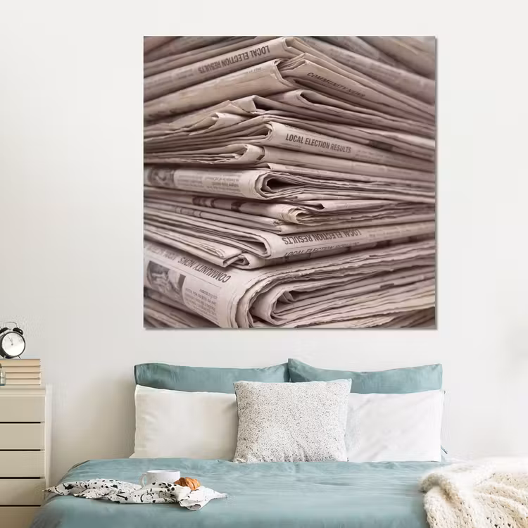 Forex - Kranten - Stapel - Nieuws - Vintage - Beige — 2