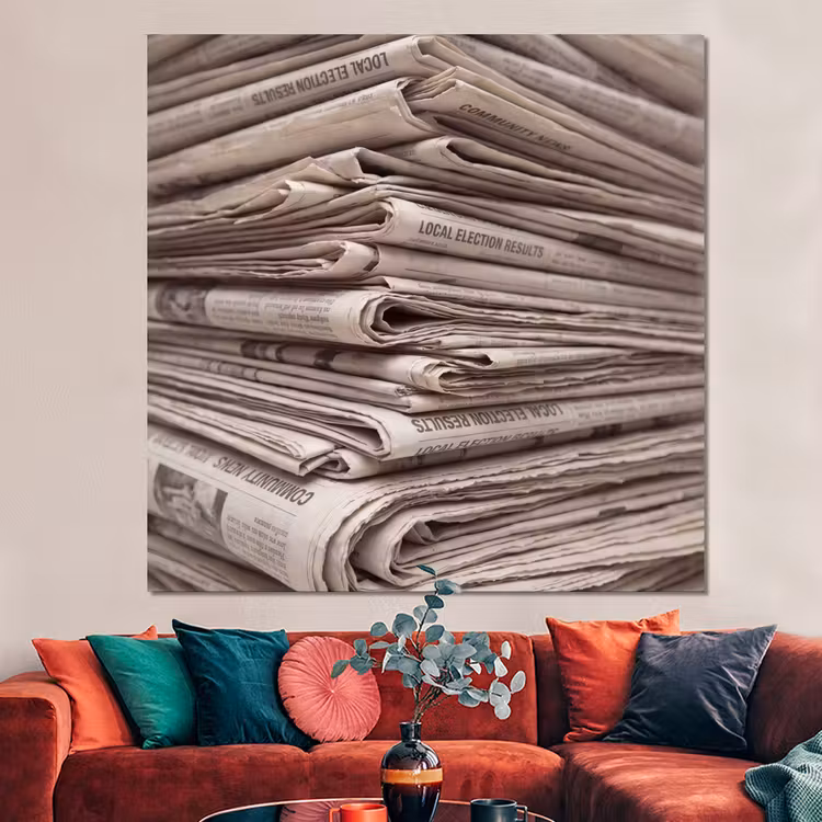 Forex - Kranten - Stapel - Nieuws - Vintage - Beige — 3