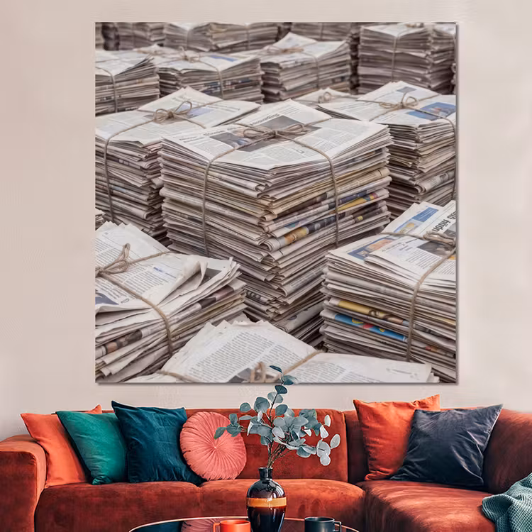 Forex - Kranten - Stapels - Touw - Informatie - Vintage — 3
