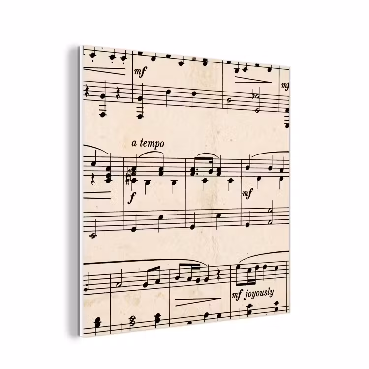 Forex - Muzieknotatie - Notenbalken - Kunst - Klassiek - Beige — 1