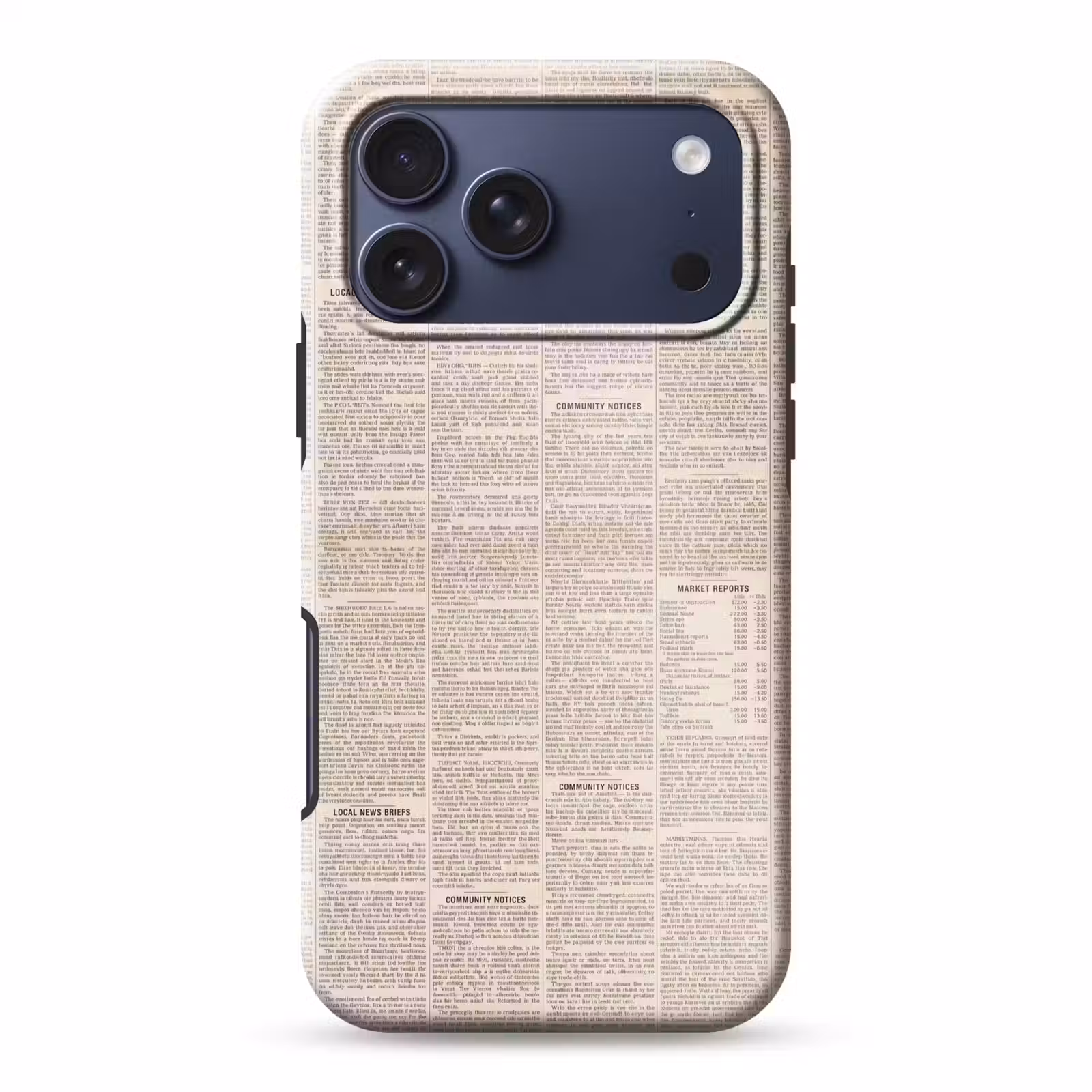 Telefoonhoesje Toughcase - Krant - Nieuws - Historisch - Vintage - Beige — 1