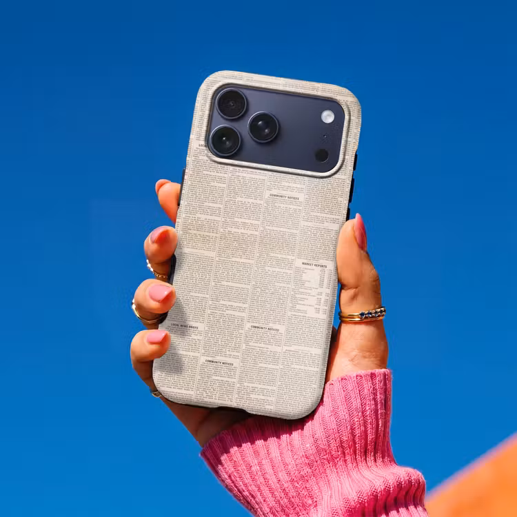 Telefoonhoesje Toughcase - Krant - Nieuws - Historisch - Vintage - Beige — 2