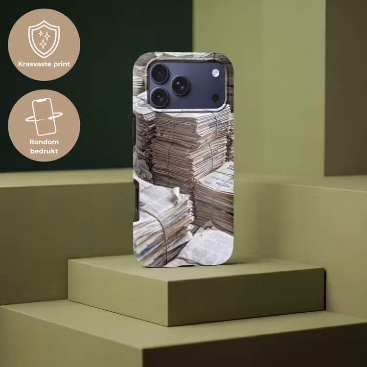 Telefoonhoesje Toughcase - Kranten - Stapels - Touw - Informatie - Vintage — 7
